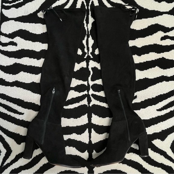 Dolce Vita Katy Black MicroSuede Over The Knee OTB Boots Size 10 - Picture 6 of 12